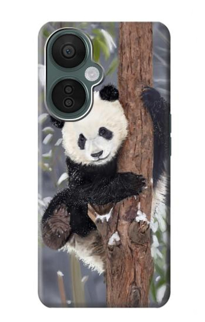 S3793 かわいい赤ちゃん雪パンダのペイント Cute Baby Panda Snow Painting OnePlus Nord CE 3 Lite, Nord N30 5G バックケース、フリップケース・カバー