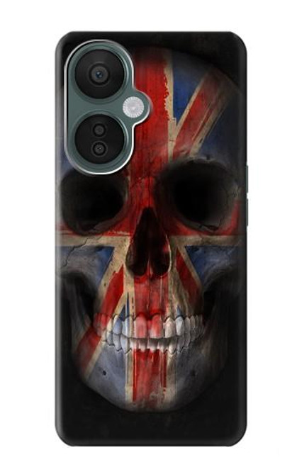 S3848 イギリスの旗の頭蓋骨 United Kingdom Flag Skull OnePlus Nord CE 3 Lite, Nord N30 5G バックケース、フリップケース・カバー