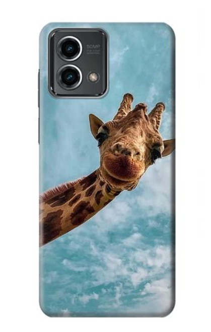 S3680 かわいいスマイルキリン Cute Smile Giraffe Motorola Moto G Stylus 5G (2023) バックケース、フリップケース・カバー