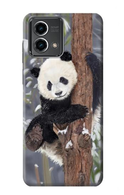 S3793 かわいい赤ちゃん雪パンダのペイント Cute Baby Panda Snow Painting Motorola Moto G Stylus 5G (2023) バックケース、フリップケース・カバー