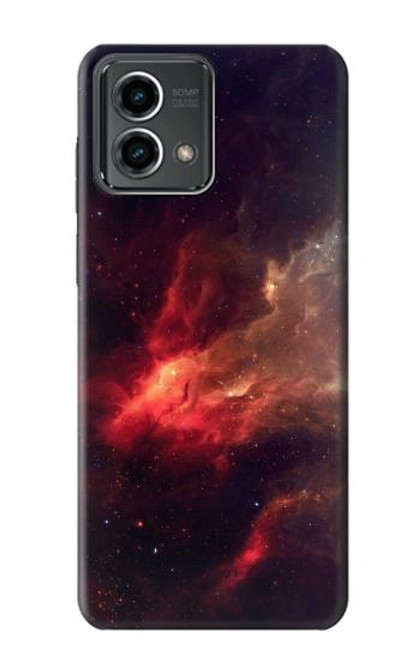 S3897 赤い星雲の宇宙 Red Nebula Space Motorola Moto G Stylus 5G (2023) バックケース、フリップケース・カバー