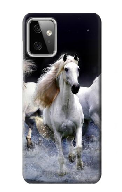 S0246 白馬 White Horse Motorola Moto G Power (2023) 5G バックケース、フリップケース・カバー