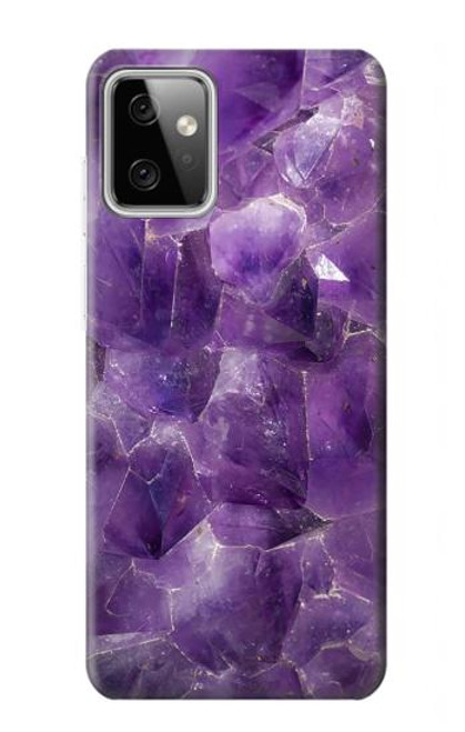 S3713 パープルクォーツアメジストグラフィックプリント Purple Quartz Amethyst Graphic Printed Motorola Moto G Power (2023) 5G バックケース、フリップケース・カバー