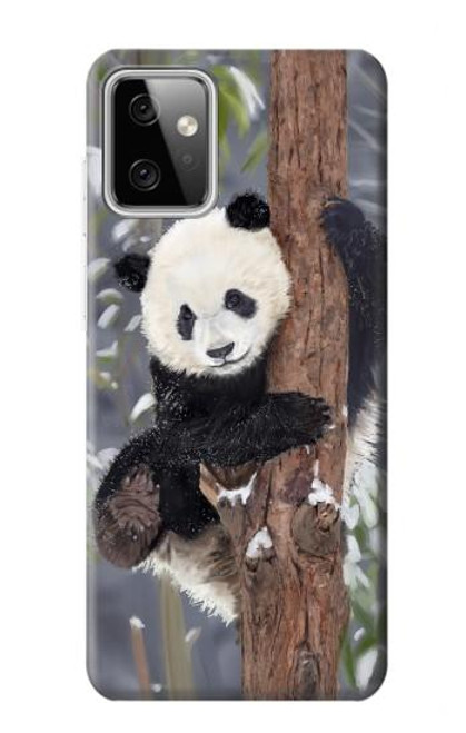 S3793 かわいい赤ちゃん雪パンダのペイント Cute Baby Panda Snow Painting Motorola Moto G Power (2023) 5G バックケース、フリップケース・カバー