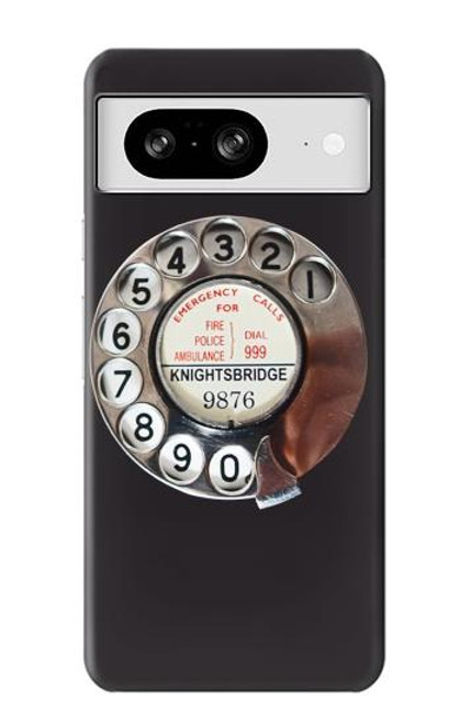 S0059 レトロなダイヤル式の電話ダイヤル Retro Rotary Phone Dial On Google Pixel 8 バックケース、フリップケース・カバー