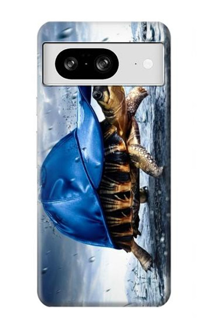 S0084 雨でかめ Turtle in the Rain Google Pixel 8 バックケース、フリップケース・カバー