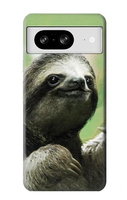 S2708 笑顔のナマケ Smiling Sloth Google Pixel 8 バックケース、フリップケース・カバー