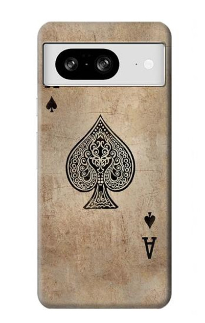 S2928 ヴィンテージスペードのエースカード Vintage Spades Ace Card Google Pixel 8 バックケース、フリップケース・カバー