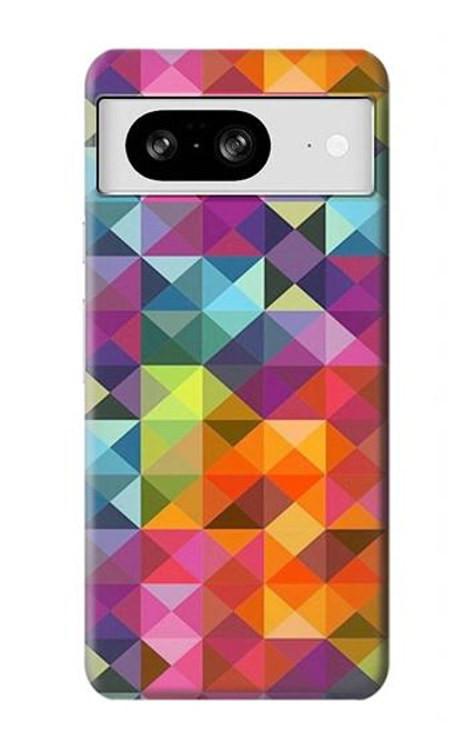 S3477 抽象的なダイヤモンドパターン Abstract Diamond Pattern Google Pixel 8 バックケース、フリップケース・カバー