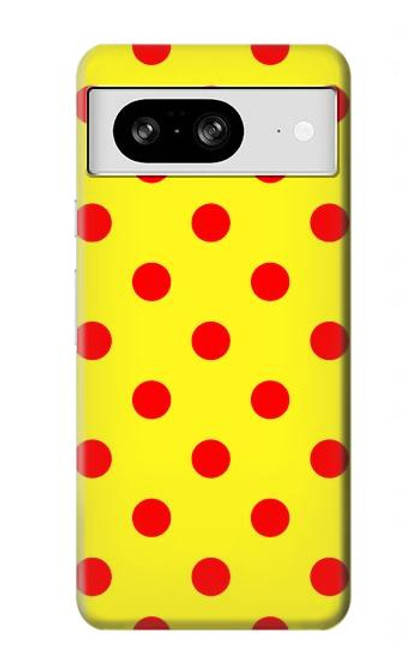 S3526 赤い水玉 Red Spot Polka Dot Google Pixel 8 バックケース、フリップケース・カバー