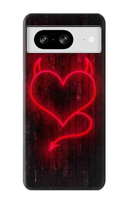 S3682 デビルハート Devil Heart Google Pixel 8 バックケース、フリップケース・カバー