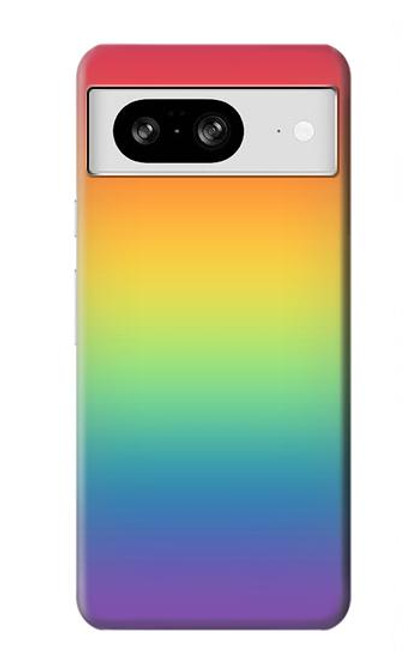 S3698 LGBTグラデーションプライドフラグ LGBT Gradient Pride Flag Google Pixel 8 バックケース、フリップケース・カバー