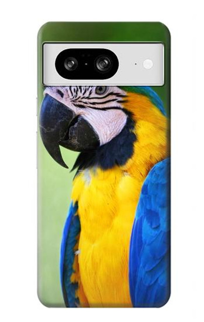 S3888 コンゴウインコの顔の鳥 Macaw Face Bird Google Pixel 8 バックケース、フリップケース・カバー