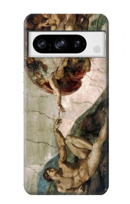 S0179 ミケランジェロ アダムの創造 Michelangelo The creation of Adam Google Pixel 8 pro バックケース、フリップケース・カバー