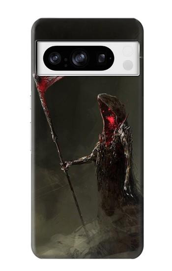 S1319 恐るべった死者の死 Grim Reaper Death Scythe Google Pixel 8 pro バックケース、フリップケース・カバー