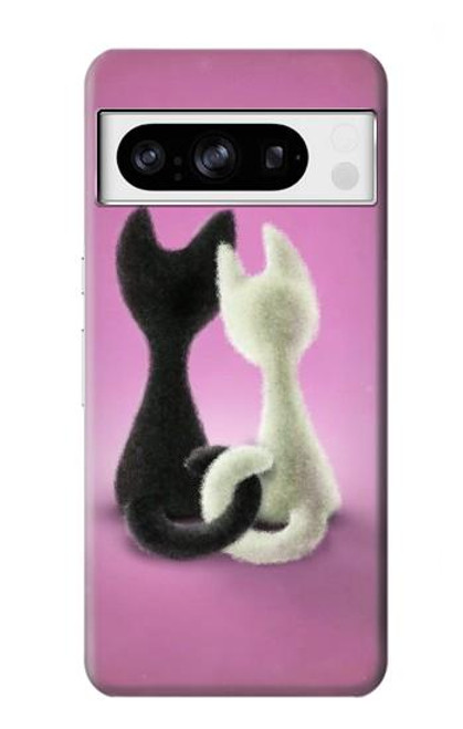 S1832 猫を愛します Love Cat Google Pixel 8 pro バックケース、フリップケース・カバー