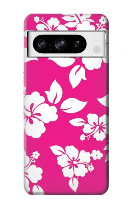 S2246 ハワイのハイビスカスピンク柄 Hawaiian Hibiscus Pink Pattern Google Pixel 8 pro バックケース、フリップケース・カバー