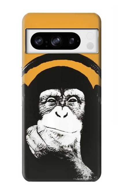 S2324 ヘッドフォンポップミュージックと面白い猿 Funny Monkey with Headphone Pop Music Google Pixel 8 pro バックケース、フリップケース・カバー S2324 ヘッドフォンポップミュージックと面白い猿 Funny Monkey with Headphone Pop Music Google Pixel 8 pro バックケース、フリップケース・カバー