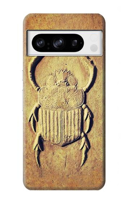 S2401 エジプトのスカラベ 甲虫 グラフィックプリント Egyptian Scarab Beetle Graphic Printed Google Pixel 8 pro バックケース、フリップケース・カバー
