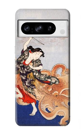 S2496 日本美術歌 歌川国芳 玉取り Japan Art Utagawa Kuniyoshi Tamatori Google Pixel 8 pro バックケース、フリップケース・カバー