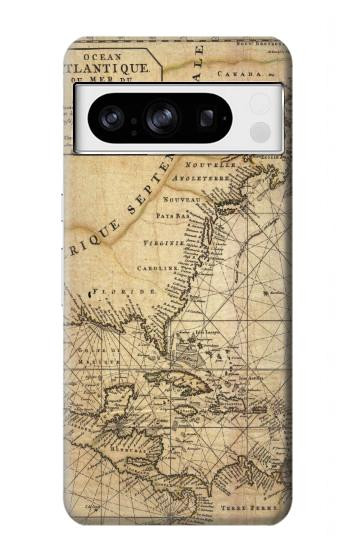 S2506 探検北アメリカ地図 Exploration North America Map Google Pixel 8 pro バックケース、フリップケース・カバー