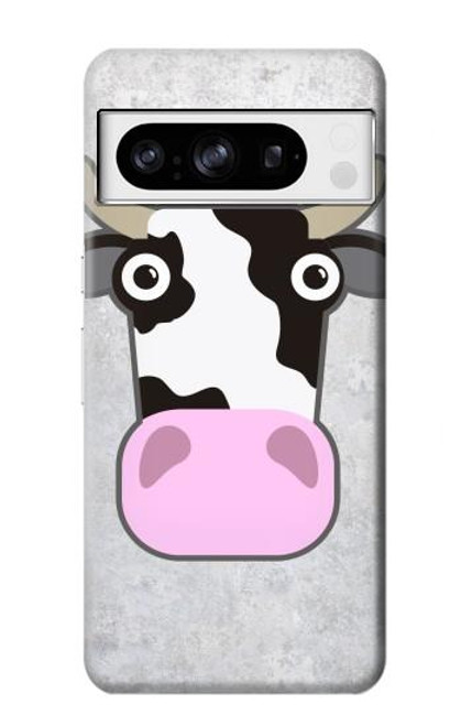 S3257 牛の漫画 Cow Cartoon Google Pixel 8 pro バックケース、フリップケース・カバー