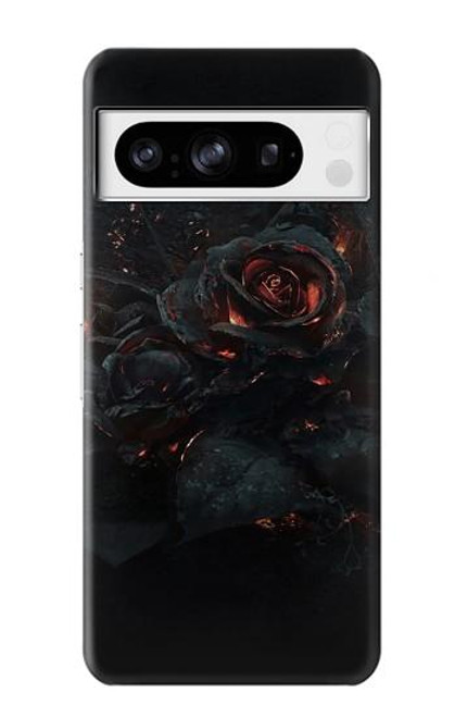 S3672 バーンドローズ Burned Rose Google Pixel 8 pro バックケース、フリップケース・カバー