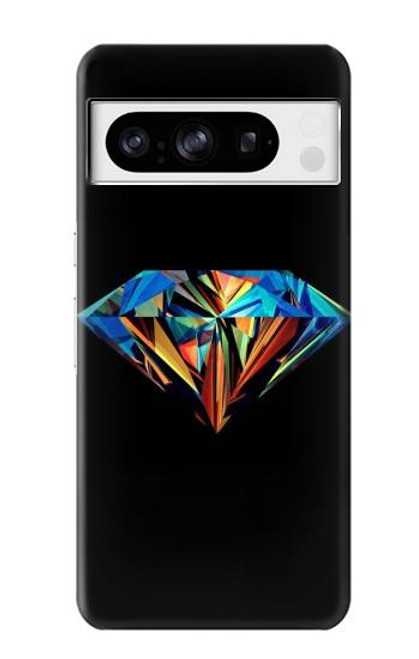 S3842 抽象的な カラフルな ダイヤモンド Abstract Colorful Diamond Google Pixel 8 pro バックケース、フリップケース・カバー