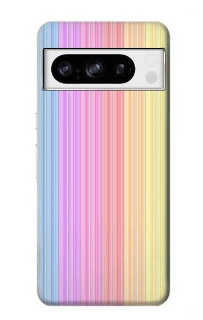 S3849 カラフルな縦の色 Colorful Vertical Colors Google Pixel 8 pro バックケース、フリップケース・カバー