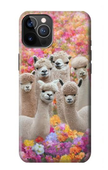 S3916 アルパカファミリー ベビーアルパカ Alpaca Family Baby Alpaca iPhone 12, iPhone 12 Pro バックケース、フリップケース・カバー