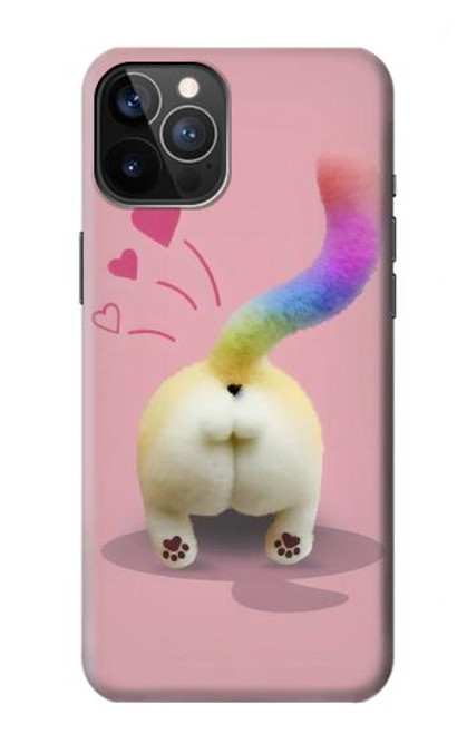 S3923 猫のお尻の虹のしっぽ Cat Bottom Rainbow Tail iPhone 12, iPhone 12 Pro バックケース、フリップケース・カバー