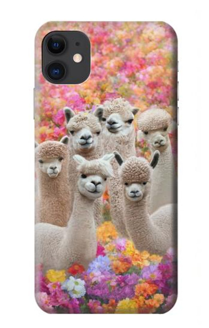 S3916 アルパカファミリー ベビーアルパカ Alpaca Family Baby Alpaca iPhone 11 バックケース、フリップケース・カバー