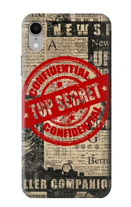 S3937 テキスト トップ シークレット アート ヴィンテージ Text Top Secret Art Vintage iPhone XR バックケース、フリップケース・カバー