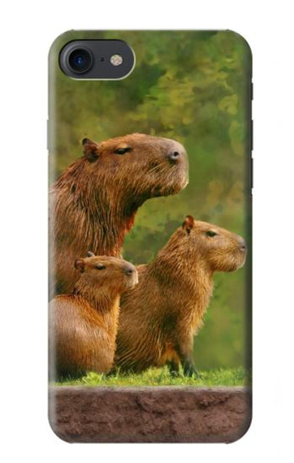 S3917 カピバラの家族 巨大モルモット Capybara Family Giant Guinea Pig iPhone 7, iPhone 8, iPhone SE (2020) (2022) バックケース、フリップケース・カバー