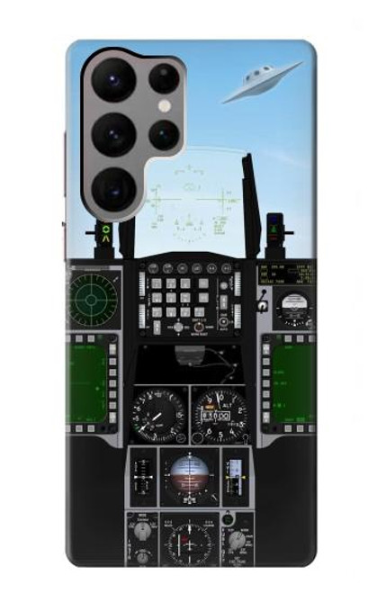 S3933 戦闘機UFO Fighter Aircraft UFO Samsung Galaxy S23 Ultra バックケース、フリップケース・カバー