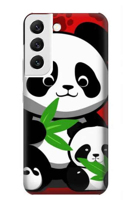 S3929 竹を食べるかわいいパンダ Cute Panda Eating Bamboo Samsung Galaxy S22 バックケース、フリップケース・カバー