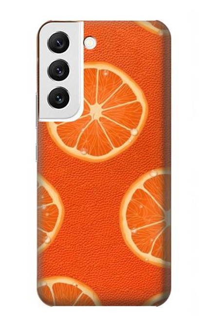 S3946 オレンジのシームレスなパターン Seamless Orange Pattern Samsung Galaxy S22 バックケース、フリップケース・カバー