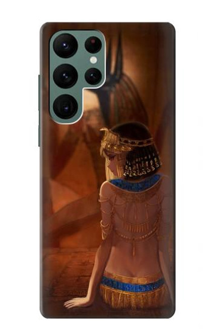 S3919 エジプトの女王クレオパトラ・アヌビス Egyptian Queen Cleopatra Anubis Samsung Galaxy S22 Ultra バックケース、フリップケース・カバー