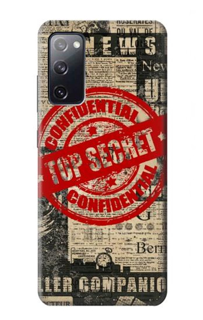 S3937 テキスト トップ シークレット アート ヴィンテージ Text Top Secret Art Vintage Samsung Galaxy S20 FE バックケース、フリップケース・カバー