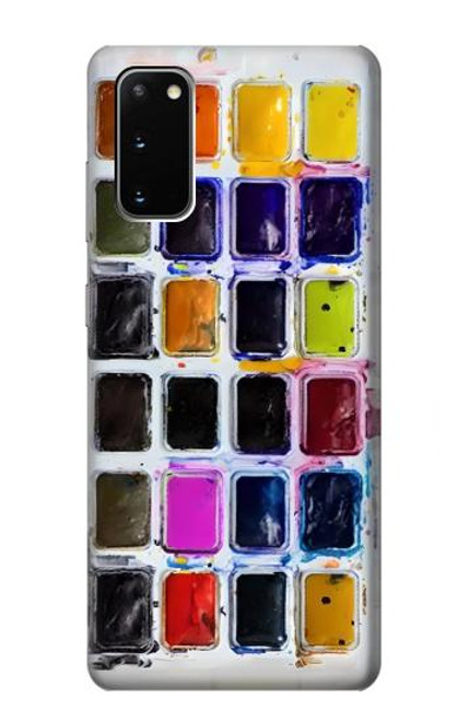 S3956 水彩パレットボックスグラフィック Watercolor Palette Box Graphic Samsung Galaxy S20 バックケース、フリップケース・カバー