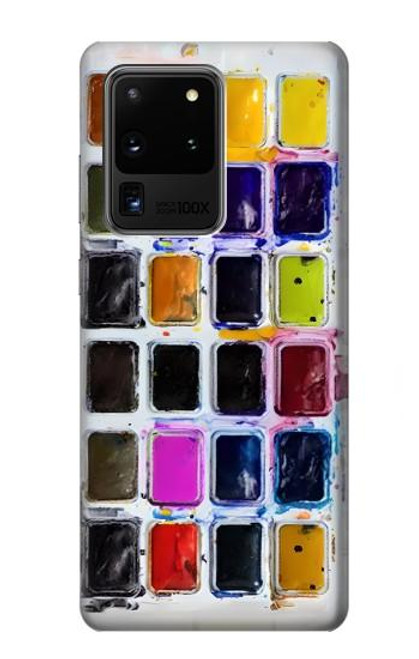 S3956 水彩パレットボックスグラフィック Watercolor Palette Box Graphic Samsung Galaxy S20 Ultra バックケース、フリップケース・カバー