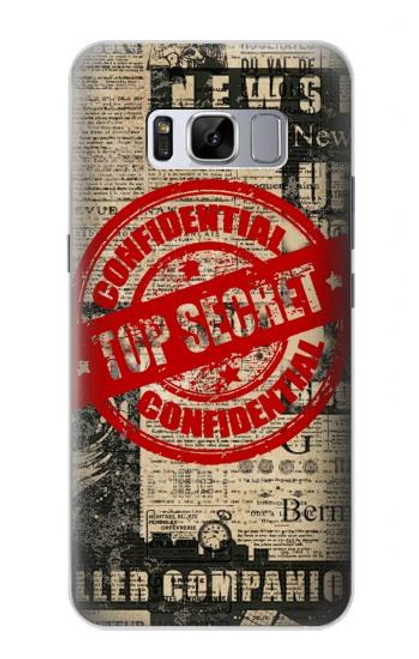 S3937 テキスト トップ シークレット アート ヴィンテージ Text Top Secret Art Vintage Samsung Galaxy S8 バックケース、フリップケース・カバー