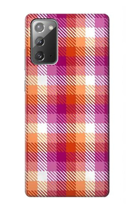 S3941 LGBT レズビアン プライド フラグ チェック柄 LGBT Lesbian Pride Flag Plaid Samsung Galaxy Note 20 バックケース、フリップケース・カバー