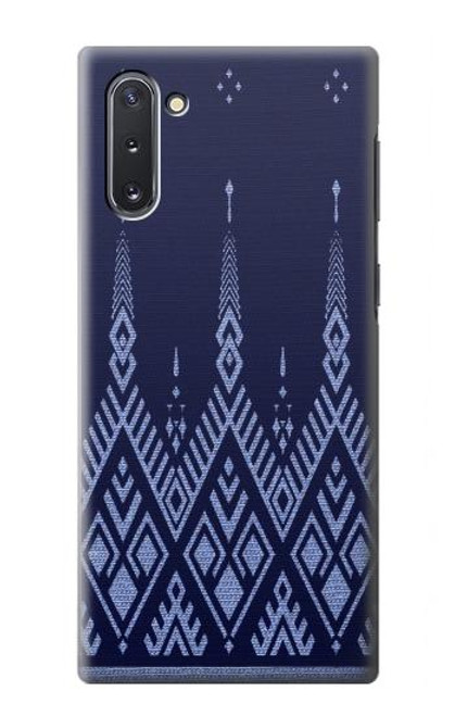 S3950 テキスタイル タイ ブルー パターン Textile Thai Blue Pattern Samsung Galaxy Note 10 バックケース、フリップケース・カバー