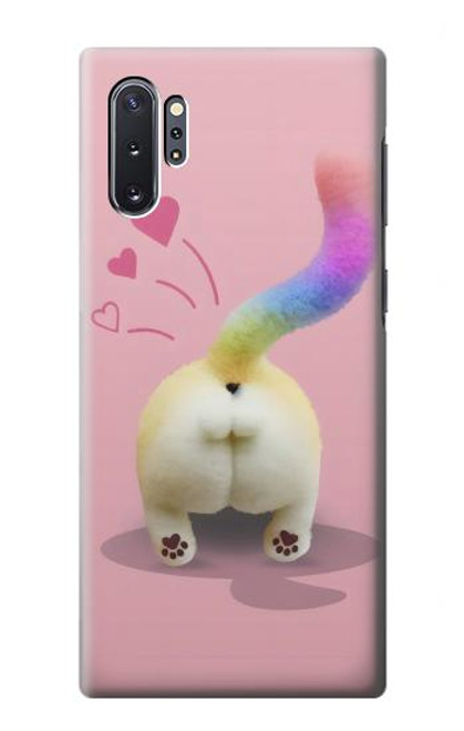 S3923 猫のお尻の虹のしっぽ Cat Bottom Rainbow Tail Samsung Galaxy Note 10 Plus バックケース、フリップケース・カバー