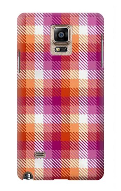 S3941 LGBT レズビアン プライド フラグ チェック柄 LGBT Lesbian Pride Flag Plaid Samsung Galaxy Note 4 バックケース、フリップケース・カバー