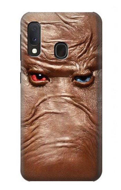 S3940 レザーマッドフェイスグラフィックペイント Leather Mad Face Graphic Paint Samsung Galaxy A20e バックケース、フリップケース・カバー