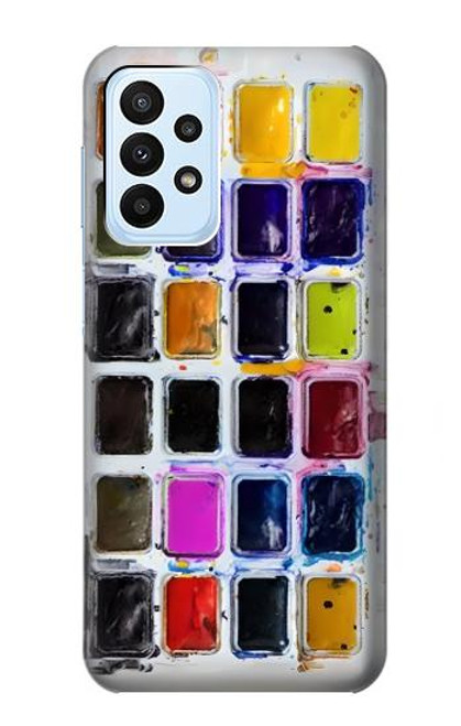 S3956 水彩パレットボックスグラフィック Watercolor Palette Box Graphic Samsung Galaxy A23 バックケース、フリップケース・カバー