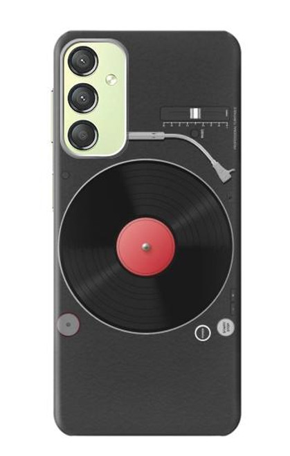 S3952 ターンテーブル ビニール レコード プレーヤーのグラフィック Turntable Vinyl Record Player Graphic Samsung Galaxy A24 4G バックケース、フリップケース・カバー