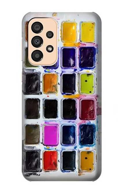 S3956 水彩パレットボックスグラフィック Watercolor Palette Box Graphic Samsung Galaxy A33 5G バックケース、フリップケース・カバー